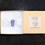 Premium Grade Natural Tanzanite Crystal Perfect Pendant + 20" Silver Chain