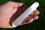 ZENERGY GEMS:Amazing Pure WHITE Selenite Crystal Massage Wand Rounded POWERFUL
