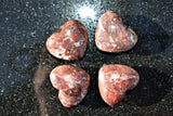 [1] MD Red Brecciated Jasper Crystal Puffy Heart Palm Stone Reiki ZENERGY GEMS