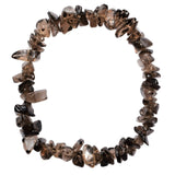 Premium CHARGED Smokey Quartz Crystal Chip Stretchy Bracelet REIKI Energy