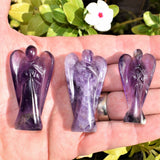 CHARGED 2" Himalayan Amethyst Crystal Hand-Carved Angel Peaceful Energy!