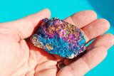 7 PCS AAA Grade CHARGED [1.5 lbs] Palm-Sized PEACOCK ORE Chalcopyrite Crystals