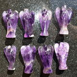 CHARGED 2" Himalayan Amethyst Crystal Hand-Carved Angel Peaceful Energy!