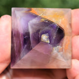 [1] Himalayan Amethyst Crystal Hand-Carved Pyramid Reiki ZENERGY GEMS