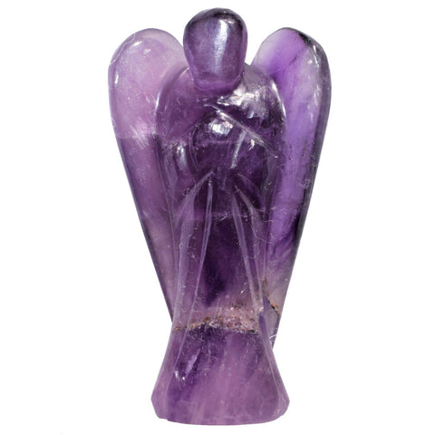 CHARGED 2" Himalayan Amethyst Crystal Hand-Carved Angel Peaceful Energy!