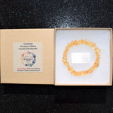 Premium CHARGED Citrine Crystal Chip Stretchy Bracelet Healing REIKI Energy!
