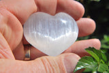 20 x MD 2" SELENITE POCKET PUFFY HEARTS Carving Healing Crystal [2nd Quality]