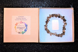 Premium CHARGED Smokey Quartz Crystal Chip Stretchy Bracelet REIKI Energy