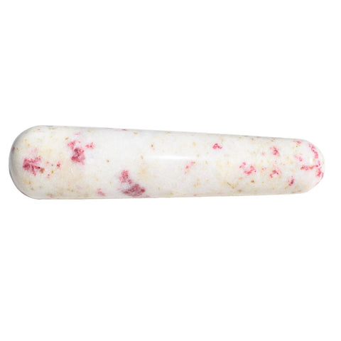 CHARGED 4.0"  Cinnabrite Crystal Massage Wand Reflexology Energy Healing REIKI