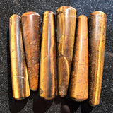 CHARGED Golden Tiger Eye 4.5" Crystal Wand Reflexology Massage Healing 96g