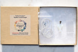 Opalite Crystal Angel Pendant + 20" Silver Chain