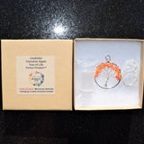 CHARGED Carnelian Agate Tree of Life Perfect Pendant REIKI 20" Silver Chain