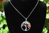 7 Chakra Tree of Life Perfect Pendant BALANCING ENERGY REIKI 20" Silver Chain