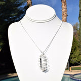 Colombian Lemurian Seed Clear Quartz Perfect Pendant + 20" Chain [Facet-Grade]