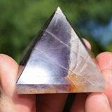 [1] Himalayan Amethyst Crystal Hand-Carved Pyramid Reiki ZENERGY GEMS