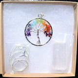 7 Chakra Tree of Life Perfect Pendant BALANCING ENERGY REIKI 20" Silver Chain