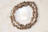 CHARGED Premium Smokey Quartz Crystal Chip Necklace 18" Healing Energy REIKI