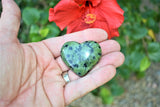 [1] MD Nephrite Inca Jade Crystal Puffy Heart / Palm Stone Reiki ZENERGY GEMS