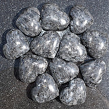 Flashy Charged Larvikite Crystal Puffy Heart / Palm Stone Healing Energy!