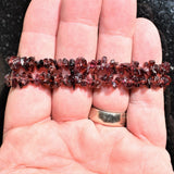 AAA Grade CHARGED Natural Rhodolite Garnet Crystal Chip Stretchy Bracelet REIKI