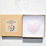 Charged Fluorescent Pink Mangano Calcite Crystal Puffy Heart / Palm Stone