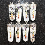 CHARGED 7 Chakra Rainbow Moonstone Crystal Perfect Pendant + 20" Chain WOW