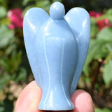 CHARGED Angelite Crystal Hand-Carved Angel Peaceful Energy! by ZENERGY GEMS