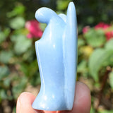 CHARGED Angelite Crystal Hand-Carved Angel Peaceful Energy! by ZENERGY GEMS
