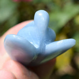 CHARGED Angelite Crystal Hand-Carved Angel Peaceful Energy! by ZENERGY GEMS