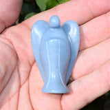CHARGED Angelite Crystal Hand-Carved Angel Peaceful Energy! by ZENERGY GEMS